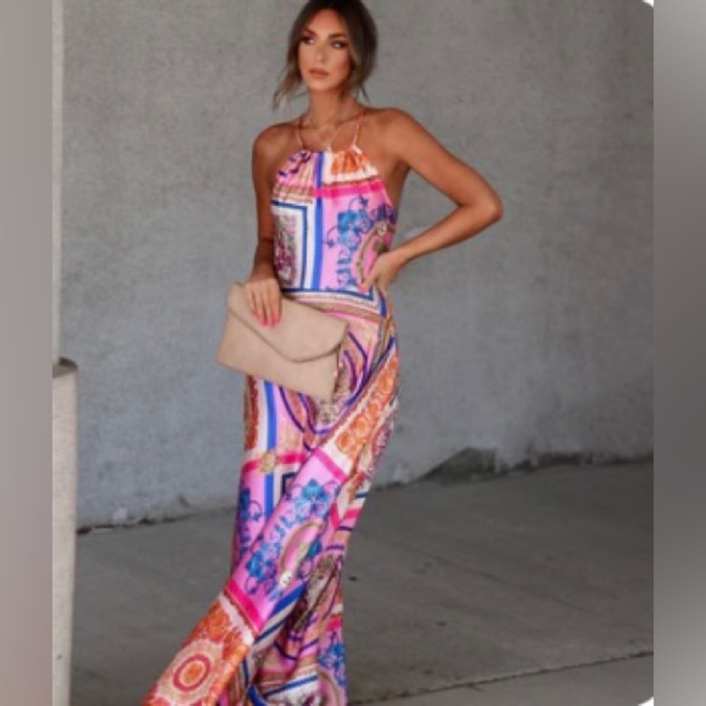 Satin maxi dress